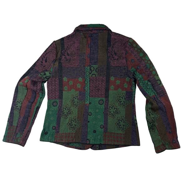 Christopher & Banks Tapestry Jacket Multicolor Bronze Button Women’s Small - Picture 2 of 8